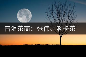 普洱茶商：張偉、啊卡茶葉有限責(zé)任公司總經(jīng)理