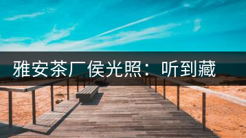 雅安茶廠侯光照：聽到藏茶時(shí)代的腳步聲