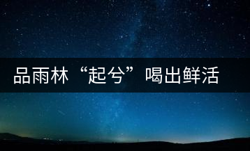 品雨林“起兮”喝出鮮活的古樹茶滋味