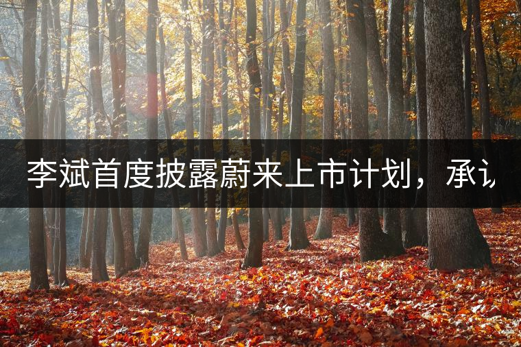 李斌首度披露蔚來上市計(jì)劃，承認(rèn)ES8量產(chǎn)延期