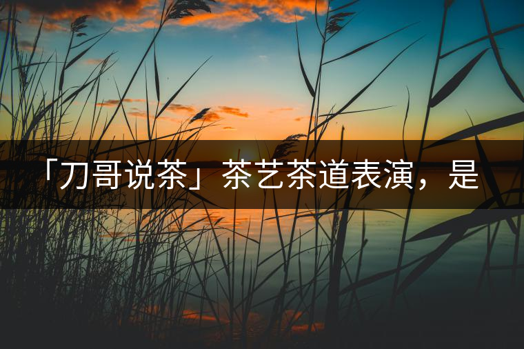 「刀哥說(shuō)茶」茶藝茶道表演，是裝還是文化？