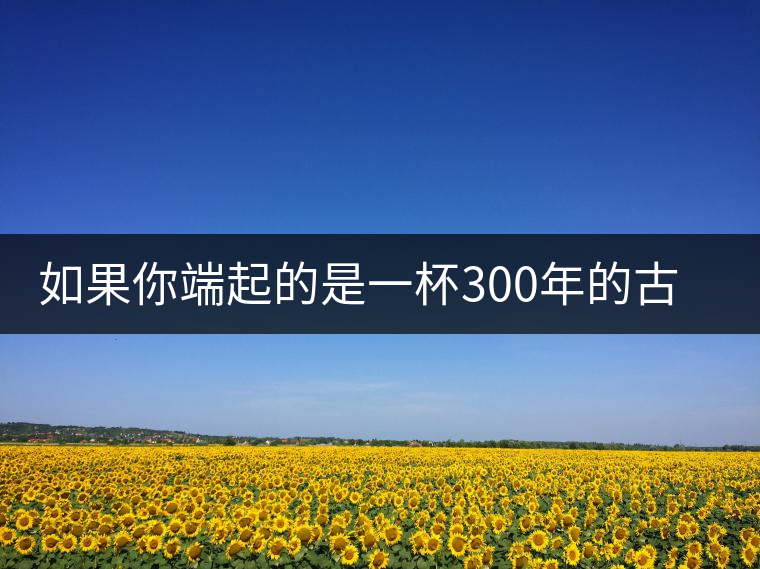 如果你端起的是一杯300年的古樹茶，那會是一種怎樣的心境？