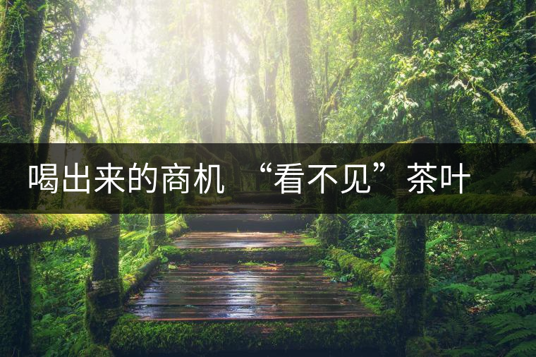 喝出來(lái)的商機(jī)  “看不見(jiàn)”茶葉的普洱茶