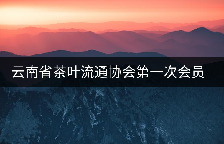云南省茶葉流通協(xié)會(huì)第一次會(huì)員代表大會(huì)在康樂茶文化城召開