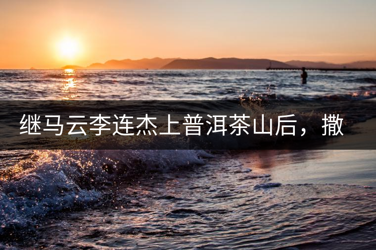 繼馬云李連杰上普洱茶山后，撒貝寧劉愷威也來了