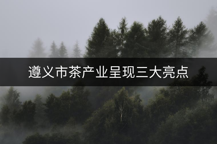遵義市茶產(chǎn)業(yè)呈現(xiàn)三大亮點(diǎn)
