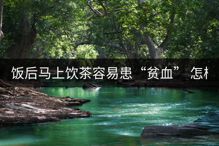 飯后馬上飲茶容易患“貧血” 怎樣飲用才合適 ？