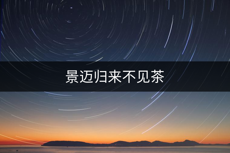 景邁歸來不見茶 景邁歸來不見茶