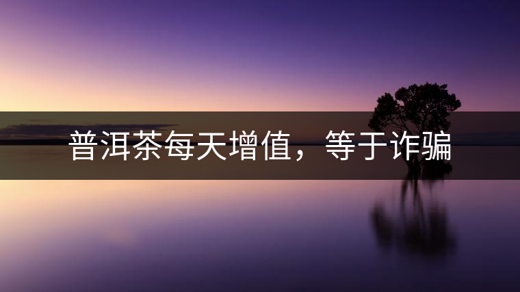普洱茶每天增值，等于詐騙