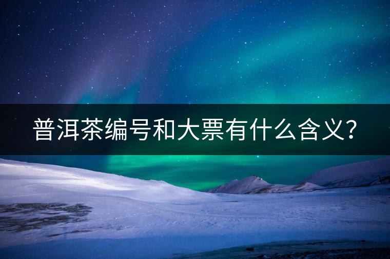 普洱茶編號和大票有什么含義？