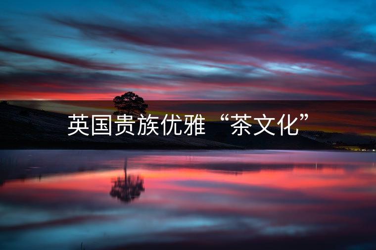 英國貴族優(yōu)雅“茶文化”