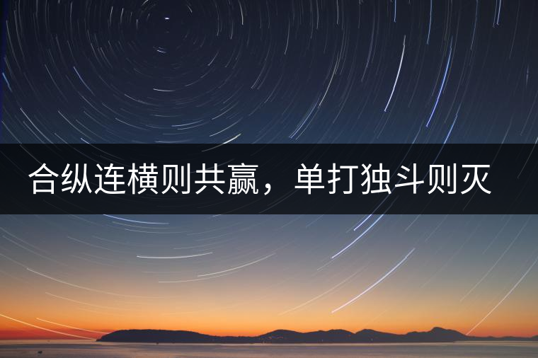 合縱連橫則共贏，單打獨(dú)斗則滅亡