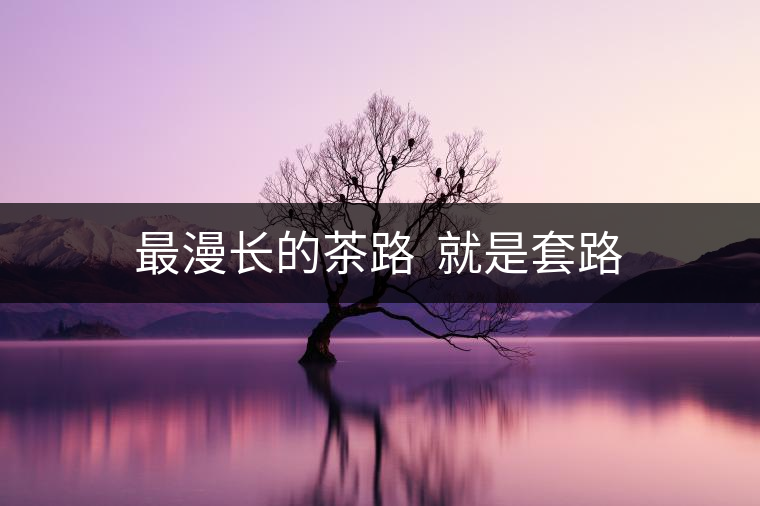 最漫長(zhǎng)的茶路 就是套路 最漫長(zhǎng)的茶路 就是套路