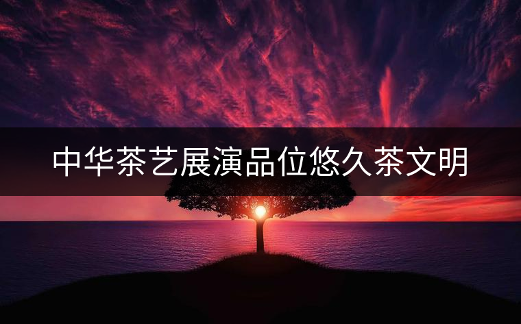 中華茶藝展演品位悠久茶文明 中華茶藝展演品位悠久茶文明