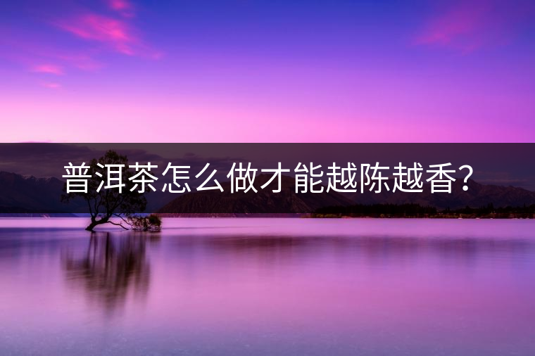 普洱茶怎么做才能越陳越香？