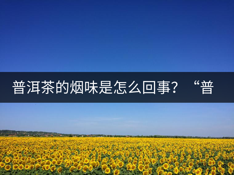 普洱茶的煙味是怎么回事？“普洱教父”白水清最新解析！