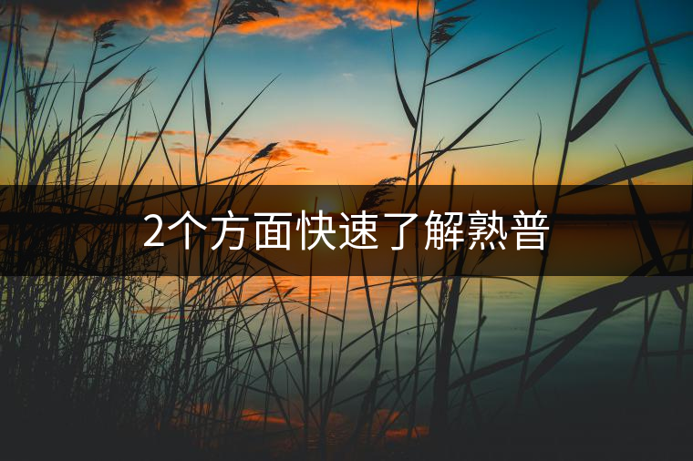 2個(gè)方面快速了解熟普 2個(gè)方面快速了解熟普