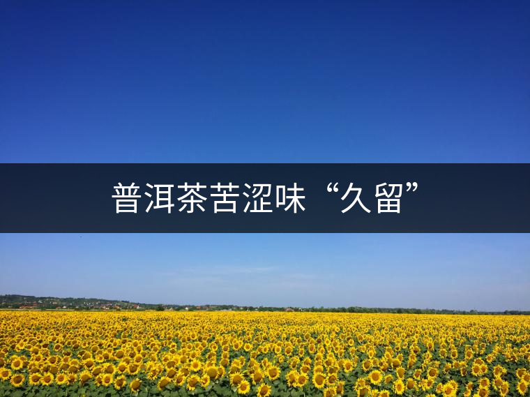 普洱茶苦澀味“久留” 普洱茶苦澀味“久留”