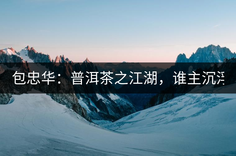 包忠華：普洱茶之江湖，誰主沉??？