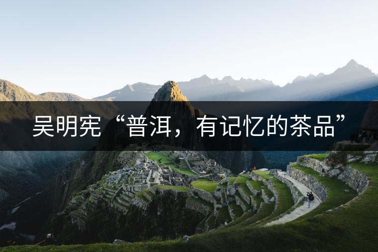 吳明憲“普洱，有記憶的茶品”