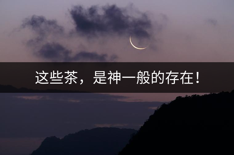 這些茶，是神一般的存在！