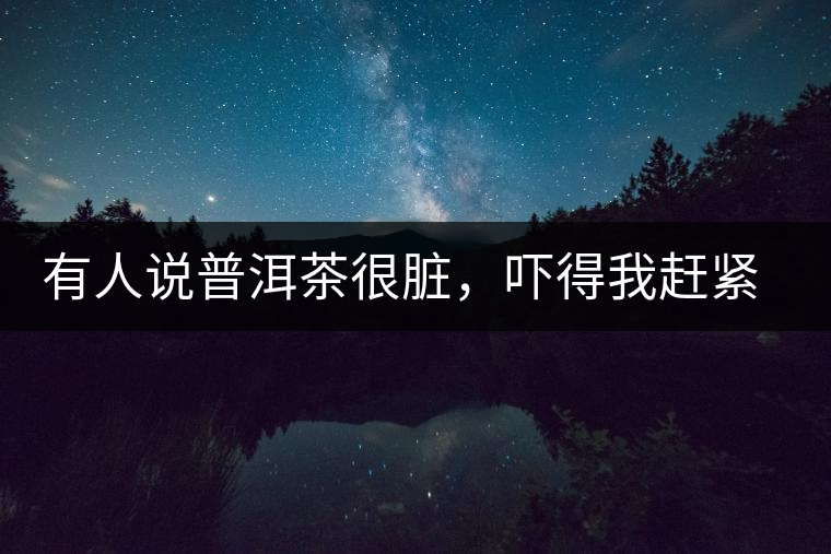 有人說普洱茶很臟，嚇得我趕緊喝杯熟茶壓壓驚