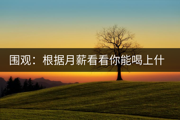 圍觀：根據(jù)月薪看看你能喝上什么茶？