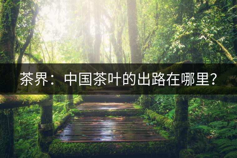 茶界：中國茶葉的出路在哪里？