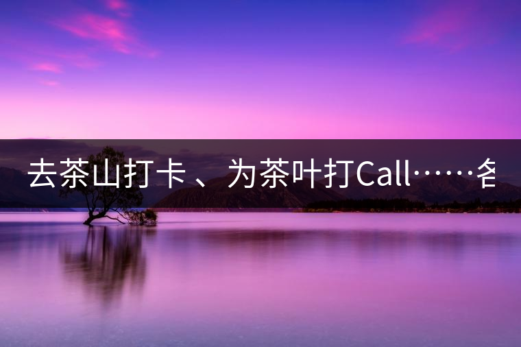 去茶山打卡 、為茶葉打Call……各路人馬為何如此鐘愛產(chǎn)地源頭？ 2018-04-09 18:14 興