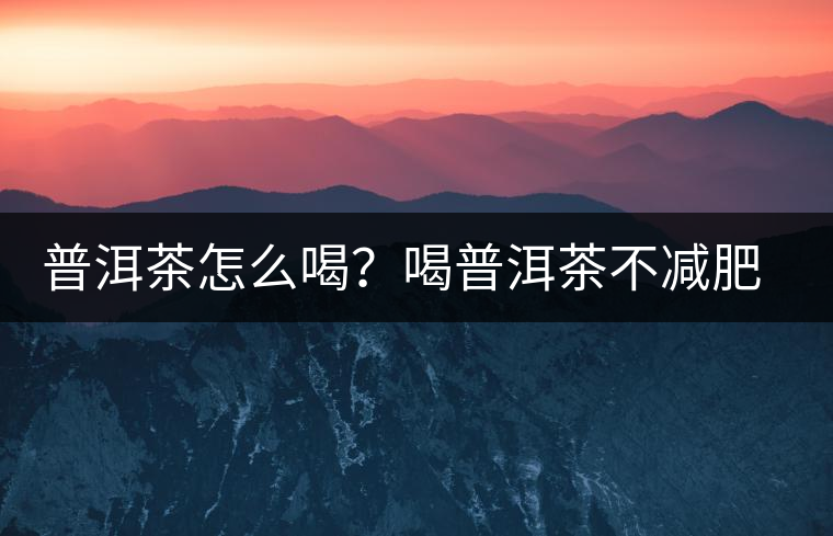 普洱茶怎么喝？喝普洱茶不減肥是為什么呢？喝普洱茶減肥要注意什么？