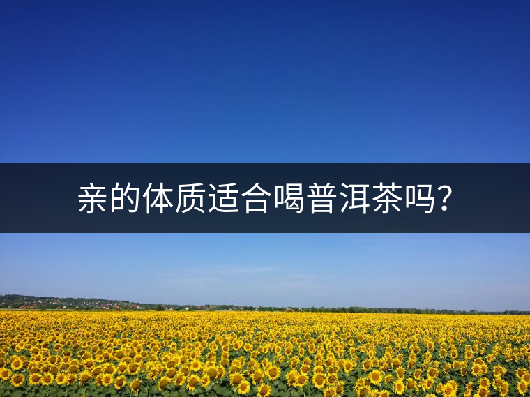 親的體質(zhì)適合喝普洱茶嗎？