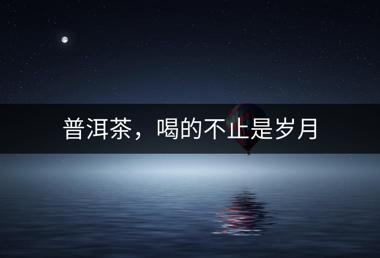 普洱茶，喝的不止是歲月