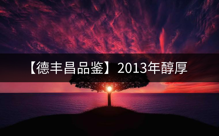 【德豐昌品鑒】2013年醇厚 【德豐昌品鑒】2013年醇厚