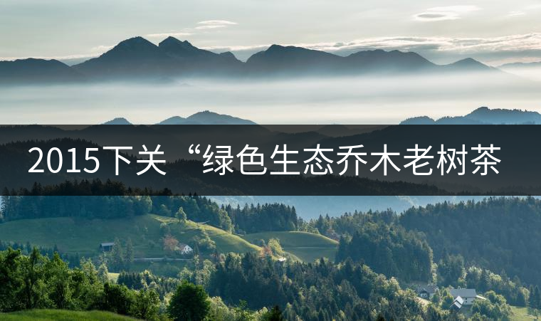 2015下關“綠色生態(tài)喬木老樹茶”開湯 2015下關“綠色生態(tài)喬木老樹茶”開湯