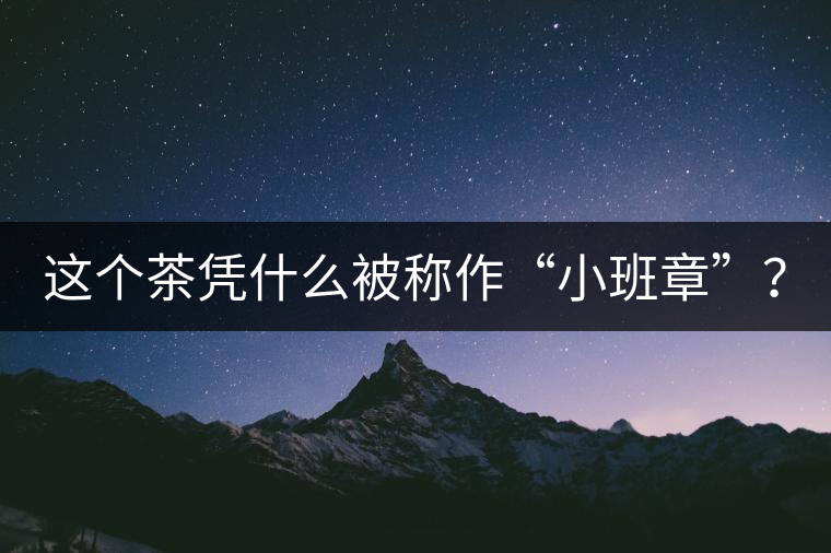 這個茶憑什么被稱作“小班章”？