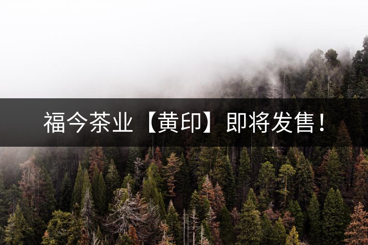 福今茶業(yè)【黃印】即將發(fā)售！