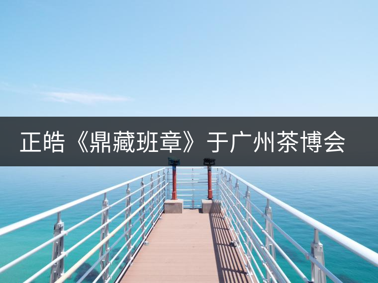 正皓《鼎藏班章》于廣州茶博會首日隆重上市 正皓《鼎藏班章》于廣州茶博會首日隆重上市