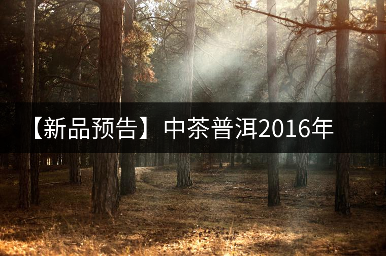 【新品預告】中茶普洱2016年生肖紀念猴餅（一生一熟）即將上市！