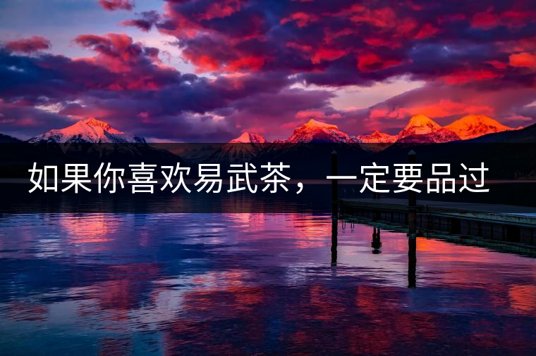 如果你喜歡易武茶，一定要品過丁家寨才知道易武的魅力