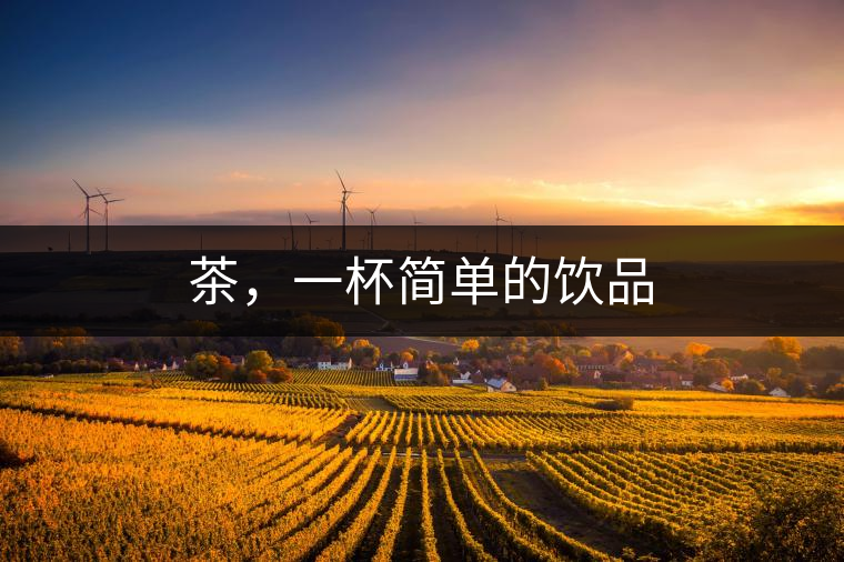 茶，一杯簡單的飲品