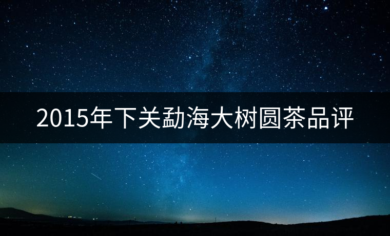 2015年下關(guān)勐海大樹(shù)圓茶品評(píng)