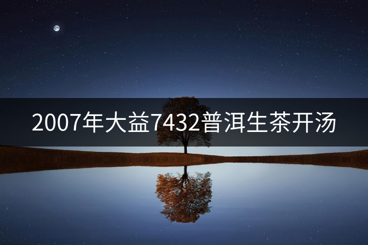 2007年大益7432普洱生茶開湯