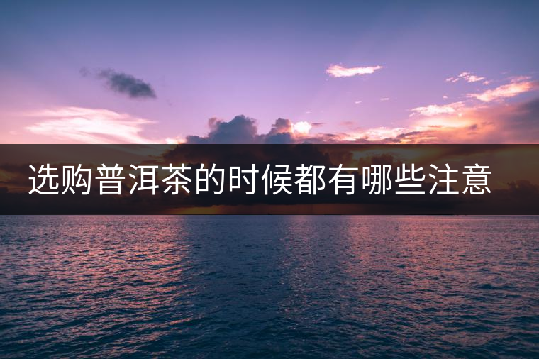 選購(gòu)普洱茶的時(shí)候都有哪些注意事項(xiàng)？