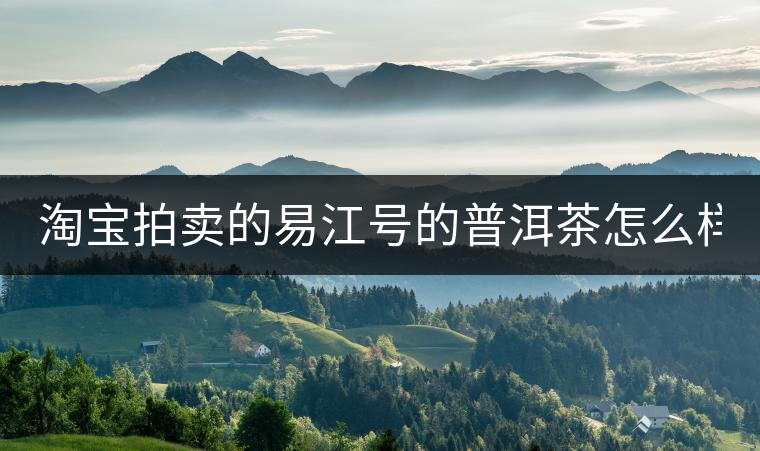 淘寶拍賣的易江號的普洱茶怎么樣？