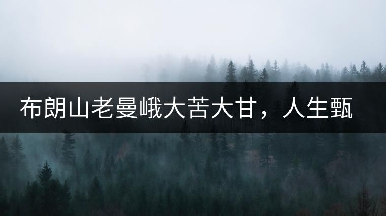 布朗山老曼峨大苦大甘，人生甄味