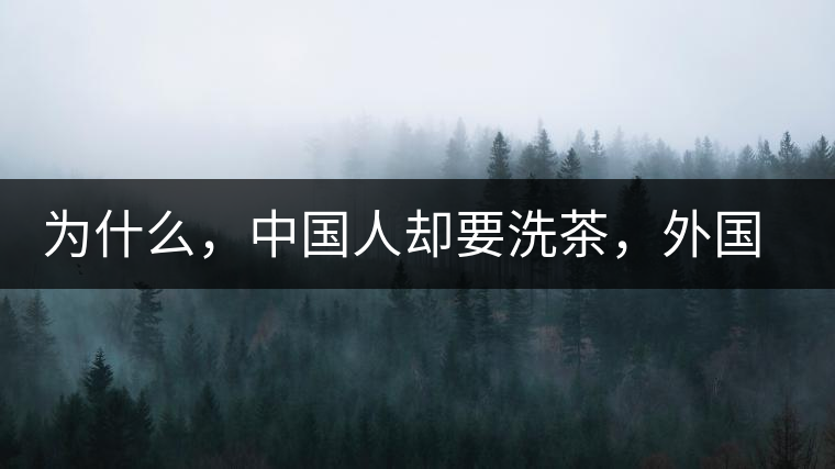 為什么，中國(guó)人卻要洗茶，外國(guó)人怎么不洗？