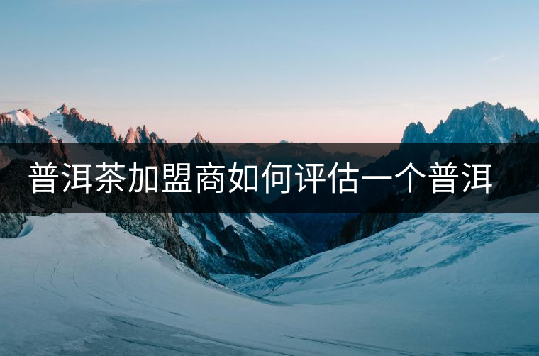 普洱茶加盟商如何評(píng)估一個(gè)普洱茶品牌是否值得加盟？