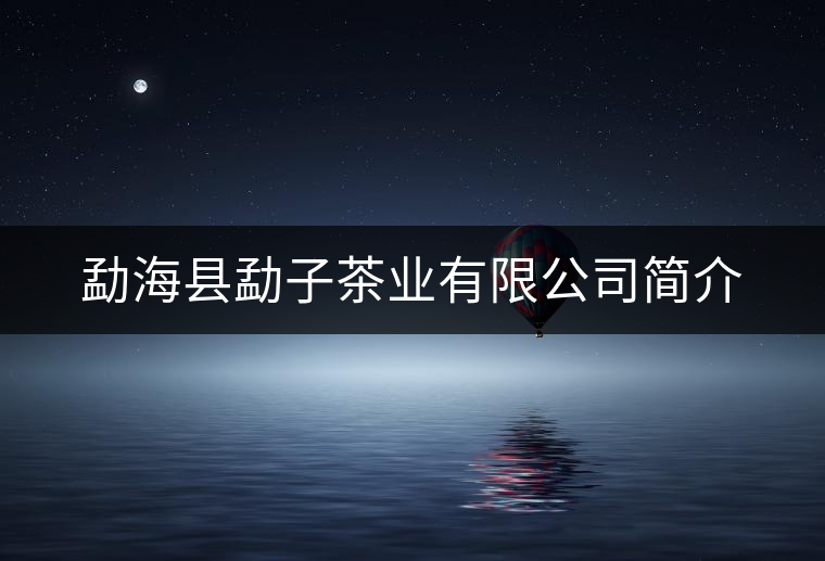 勐?？h勐子茶業(yè)有限公司簡介