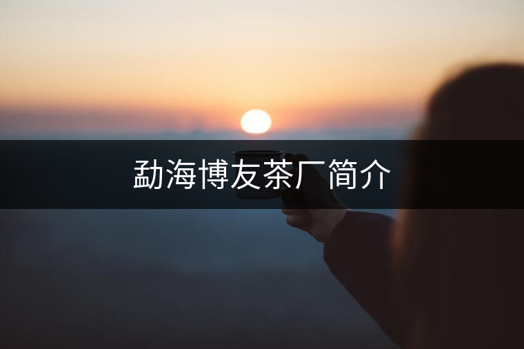 勐海博友茶廠簡(jiǎn)介 勐海博友茶廠簡(jiǎn)介