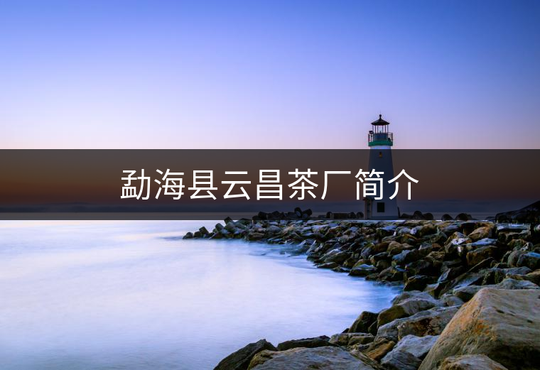 勐?？h云昌茶廠簡(jiǎn)介
